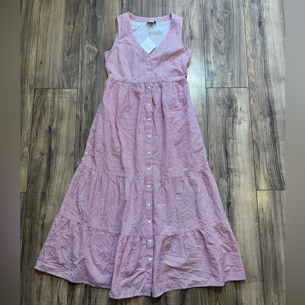 Seraphine Pink Button-Down Midi Dress